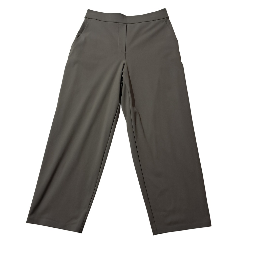 Lululemon Daydrifter High Rise Pants Womens Medium Green Gray Nomad Wide Leg
